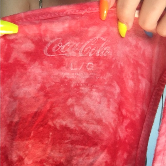 Red tie die-pattern coca-cola tank top! - Picture 3 of 3